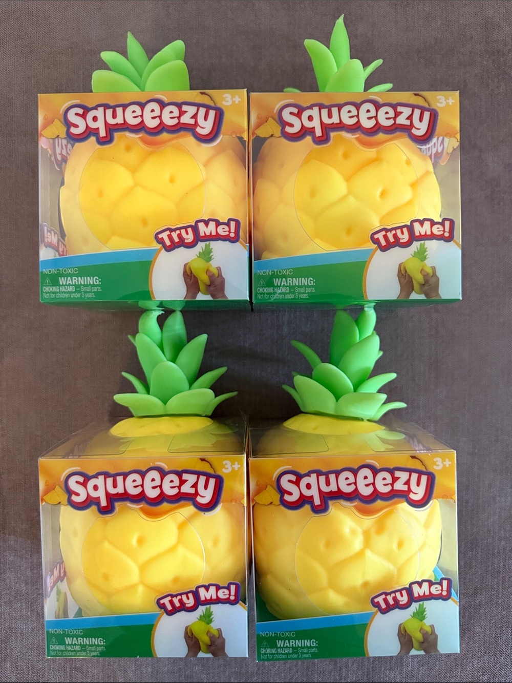Sunny Days Squeezy Pineapple Fidget Toy | Bundle Of 4